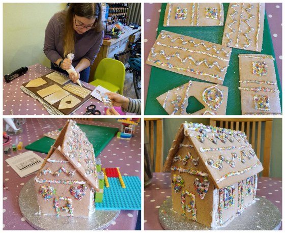 Making a gingerbread house